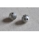 Perle en metal sculpté diam 10mm   (lot de 2)