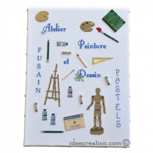 Broderie Atelier Peinture & Dessin (grille seule) broderie point de croix 