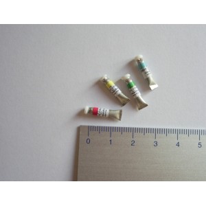 Tube de gouache miniature, rouge, à l'unité
