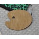 Palette de peinture miniature, ovale en bois, à l'unité