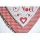 Coeur de Noël, cartonnage à broder au point de croix