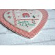 Coeur de Noël, cartonnage brodé