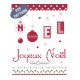 Fiche broderie Joyeux Noël en PDF à broder au point de croix