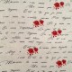 Metis Lin/coton, Fleurs rouges -  coupon 40 x 150 cm