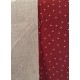 Metis Lin/coton, rouges à pois -  coupon 40 x 150 cm