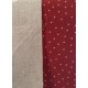 Metis Lin/coton, rouges à pois -  coupon 40 x 150 cm