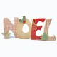 Lettres "Noel" en Bois et Tissu imprimé