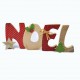 Lettres "Noel Rouge à Pois" en Bois et Tissu imprimé