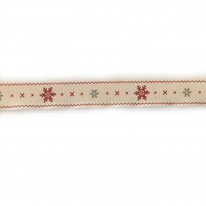 Lot 5 rubans, assortis rouge vichy