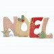 Lot de 4 lettres à poser "NOEL" en bois brut à peindre et décorer