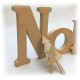 Lot de 4 lettres à poser "NOEL" en bois brut à peindre et décorer