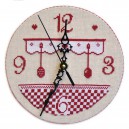 Horloge de Cuisine (grille seule) broderie au point de croix