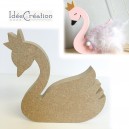 Cygne en bois brut à décorer, forme en bois (MDF) brut à décorer pour une déco de chambre de princesse