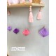 Guirlande Origami, coloris rose, mauve et violet à suspendre