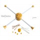 Cintre support Mobile Bebe 4 branches + centre, Kit suspension pour Mobile Bébé