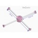 Cintre support Mobile Bebe 4 branches + centre, Kit suspension pour Mobile Bébé