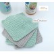 Lingettes Bébé lavables et réutilisables ultra douces, toucher velours éponge OEKO TEX, lot de 4, modèle vert menthe et gris