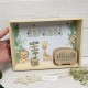 Cadre prénom bebe, vitrine miniature naissance, modèle Safari