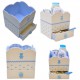 Semi Kit cartonnage "Boite Nuage de Bébé" bleu ou rose
