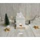 Bougeoir décoratif Maison photophore sur socle bois / Raysin / Maison pain d'épice bougeoir / Noël scandinave
