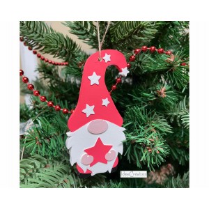 Gnome de Noël à suspendre / Raysin / déco de sapin / Noël scandinave