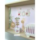Cadre prénom bebe, vitrine miniature naissance, modèle Safari Rose