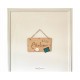 Plaque de porte Atelier Dessin et Peinture, suspension en bois avec ses miniatures