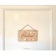 Plaque de porte Atelier Couture, Tricot et Broderie, suspension en bois avec ses miniatures