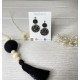 Boucles d'oreilles en argile polymère motif Léopard
