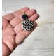 Boucles d'oreilles en argile polymère motif Léopard