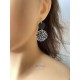 Boucles d'oreilles en argile polymère motif Léopard