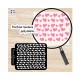 Pochoir feuille de texture pour argile polymère motif coeurs, en PVC