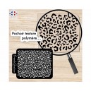 Pochoir feuille de texture pour argile polymere motif leopard en PVC
