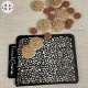 Pochoir feuille de texture pour argile polymere motif leopard en PVC