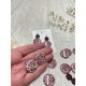 Boucles d'oreilles en argile polymère motif Léopard