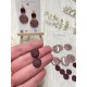 connecteur boucle oreilles Léopard bordeaux