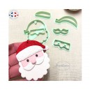 emporte pièce père Noël pour argile polymère, Christmas Clay cutter, Coupeur d'argile
