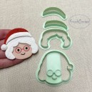 emporte pièce mère Noël pour argile polymère, Christmas Clay cutter, Coupeur d'argile