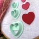 Ensemble de 3 emporte-pièces COEUR pour argile polymère, Clay cutter, Coupeur d'argile
