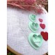 Ensemble de 3 emporte-pièces COEUR pour argile polymère, Clay cutter, Coupeur d'argile
