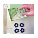 Boîte à talc pour argile polymère, utilisation avec emporte pièce,