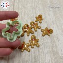 Emporte-pièces "bonhomme pain d'épice", Création unique pour bijoux en argile polymère, Christmas clay cutter,