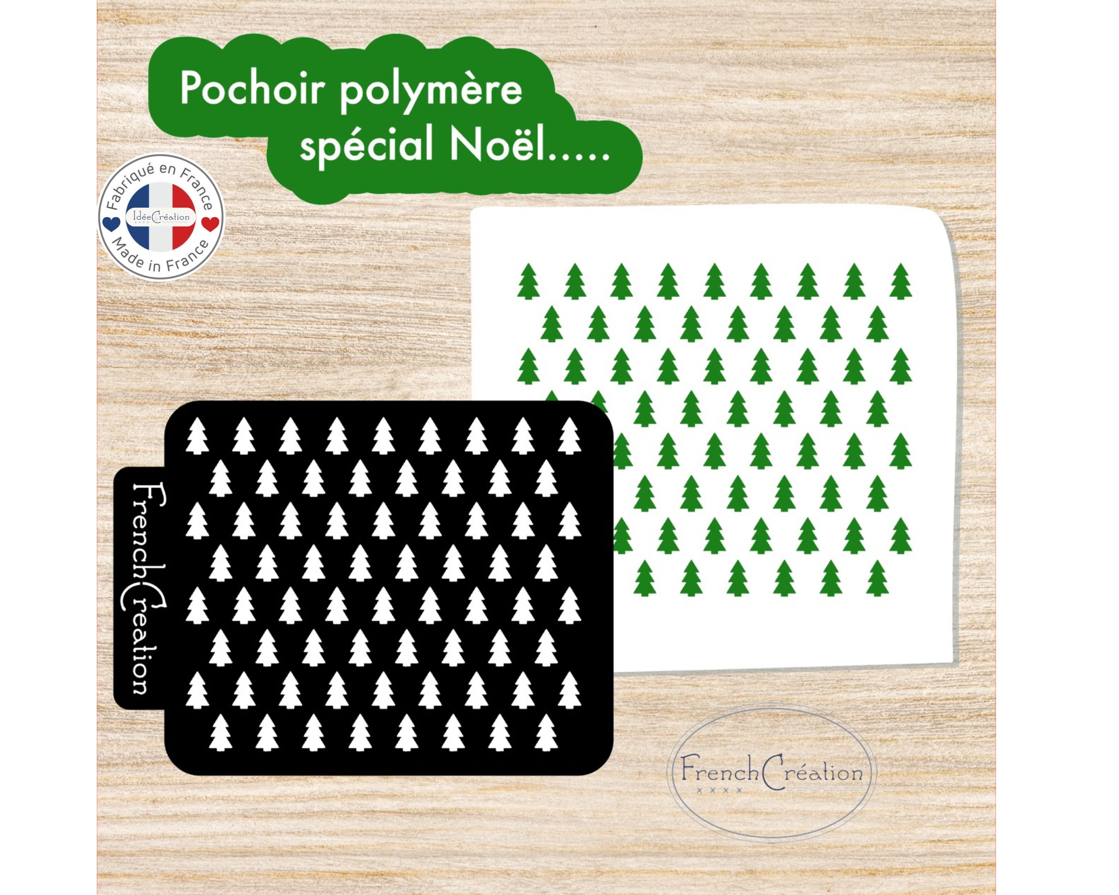 Pochoir motif noel sapins - IdéeCréation