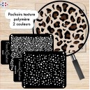 Pochoir double 2 couleurs "Leopard" polymère