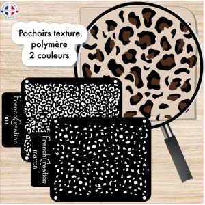 Pochoir double 2 couleurs "Leopard" polymère