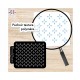 Pochoir de texture pour pâte polymère motif mini fleurs, feuille de texture pour argile polymère en PVC souple et résistant