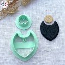 Emporte-pièce "goutte Boheme" pour boucles d'oreilles en argile polymère, Clay cutter, Coupeur d'argile