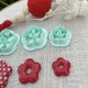 Lot de 3 Emporte-pièces Fleur 5 pétales, Marguerite, pour argile polymère,  Clay cutter, Coupeur d'argile polymere