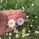 Lot de 4 Emporte-pièces Fleurs Marguerites, pour argile polymère, Clay cutter, Coupeur d'argile polymere