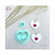 emporte pièce COEUR pour argile polymère, avec petit coeur incrusté, Clay cutter, Coupeur d'argile